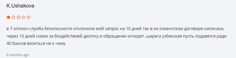 7Option — Осторожно! Мошенничество с бинарными опционами? Отзывы.