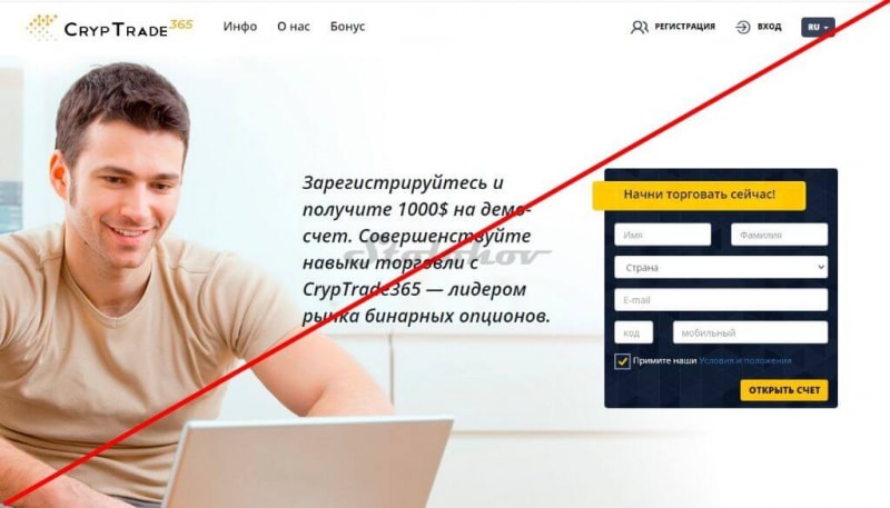 CrypTrade365: отзывы клиентов о мошеннике и собственная проверка сайта