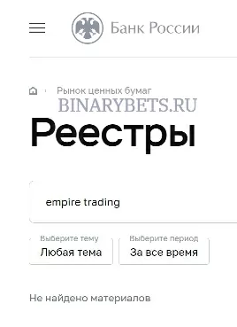 Empire Trading – ЛОХОТРОН. Реальные отзывы. Проверка