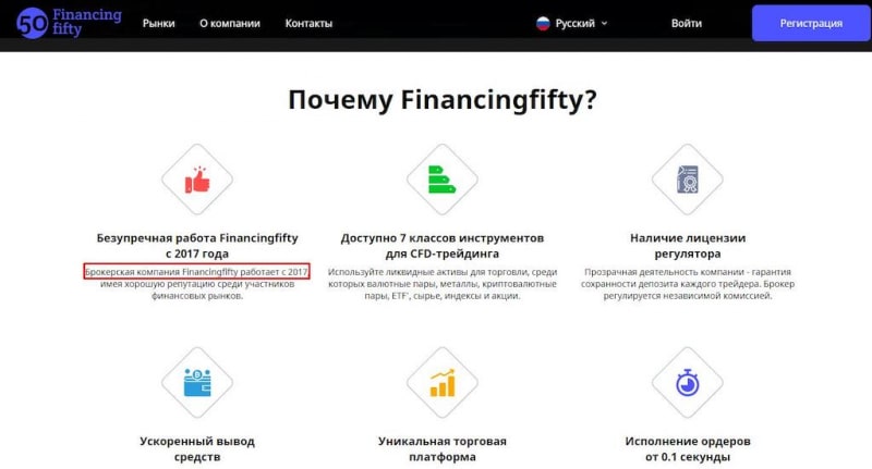 Financingfifty: отзывы о брокерской компании и вариант вывода денег с «лохотрона»