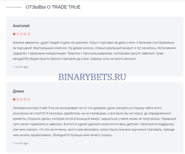 Trade True – ЛОХОТРОН. Реальные отзывы. Проверка