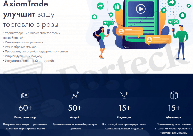 Axiom Trade – жулики с дешевым сайтом