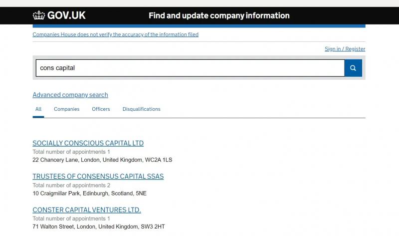 Cons Capital (Конс Капитал): обман или нет?