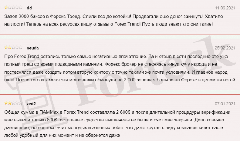 Форекс Тренд (Forex Trend) — брокер. Реальный обзор