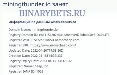 Mining Thunder– ЛОХОТРОН. Реальные отзывы. Проверка