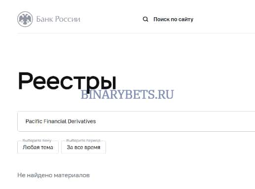 Pacific Financial Derivatives – ЛОХОТРОН. Реальные отзывы. Проверка