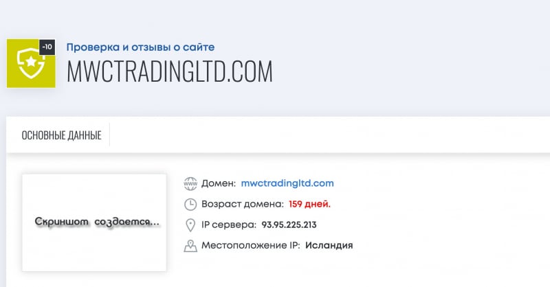 Отзывы клиентов о компании MWC Trading LTD