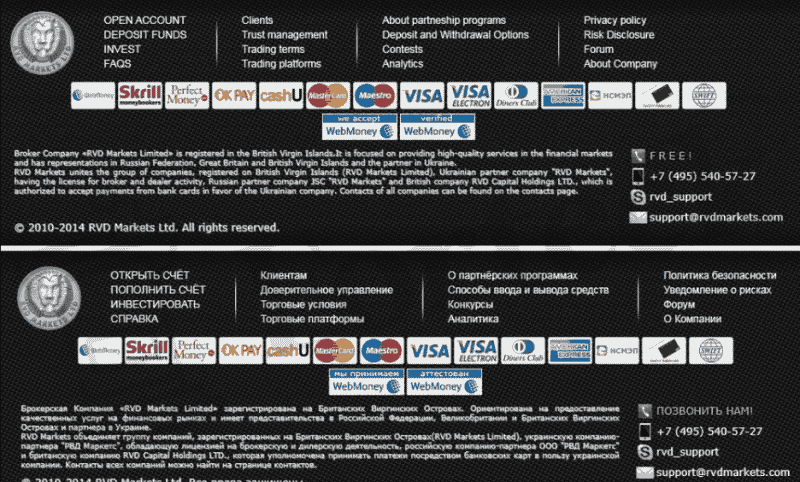RVD Markets (RVD Markets Limited) — отзывы реальных клиентов