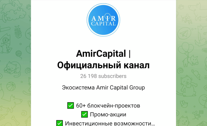 AmirCapital (t.me/amir_capital) реклама финансовой пирамиды!