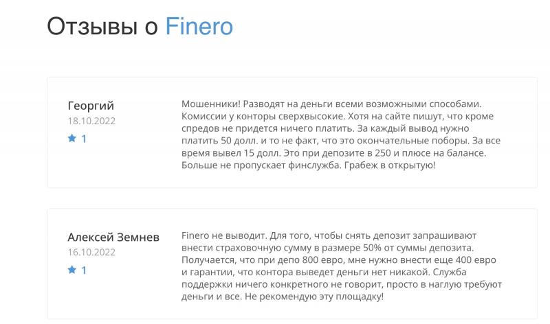 Брокер Finero — Стоит ли рассматривать?