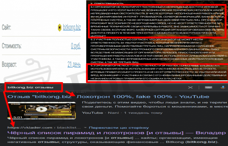 Bitkong (bitkong.biz) развод с майнингом рублей!