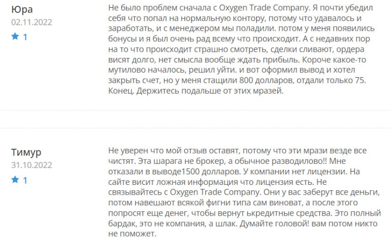 Обзор Oxygen Trade Company показывает, что перед нами очередной лохотрон.