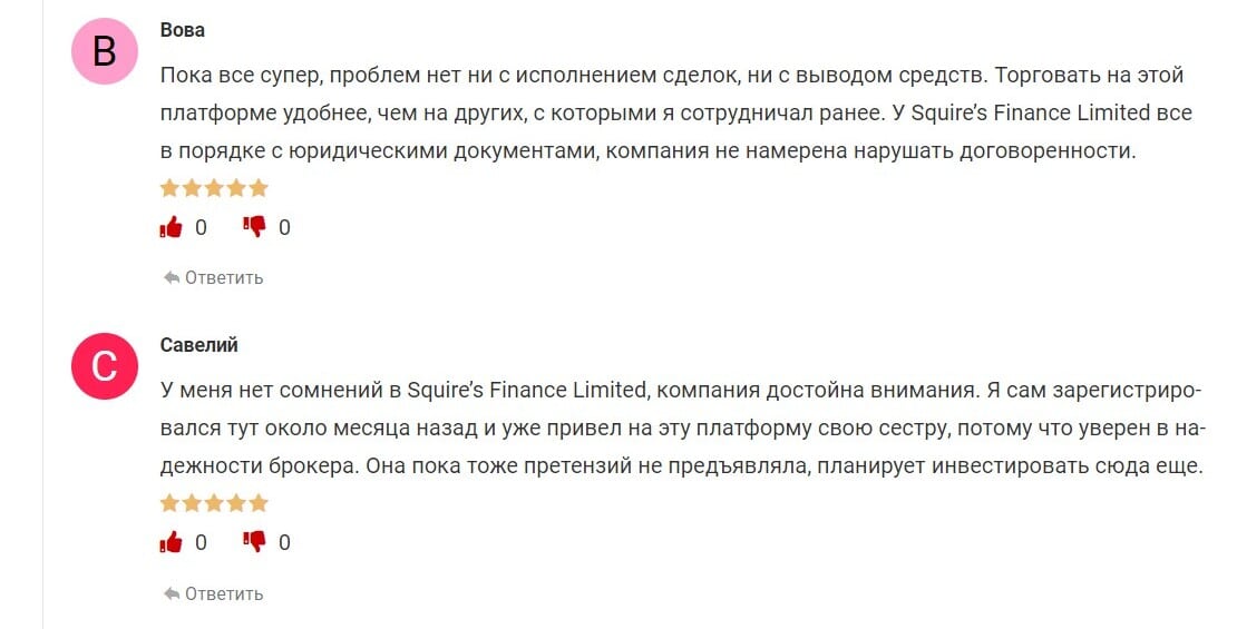 Squire’s Finance Limited — отзывы о компании squiresfinanceltd.com