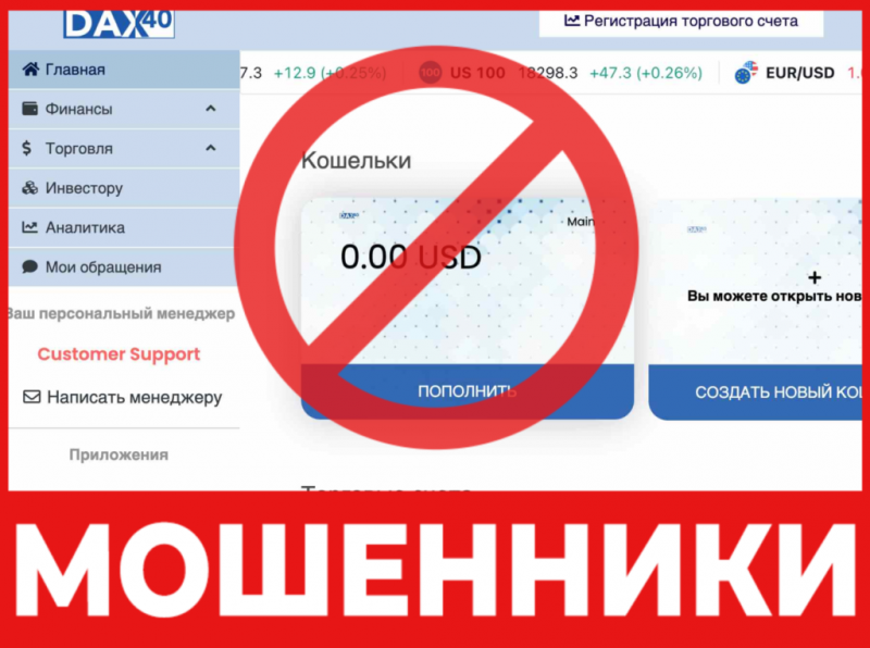 Брокер-мошенник Dax40- обзор, отзывы, схема обмана