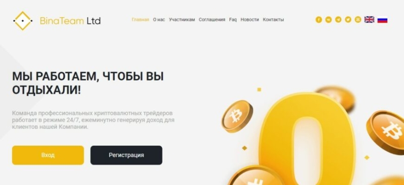 Хайп BinaTeam Ltd (БинаТим, binateam.com)