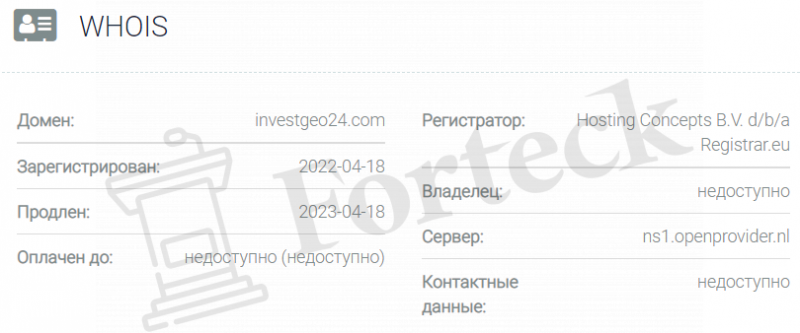 Investgeo24 – результат штамповки шаблонных брокеров