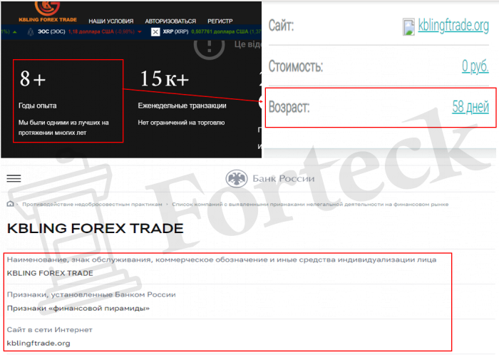 KBLING FOREX TRADE (kblingftrade.org) мошеннический проект с признаками пирамиды!