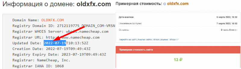 Основные сведения о Oldxfx и корявый сайт дают понять, что перед нами лохотрон и развод.