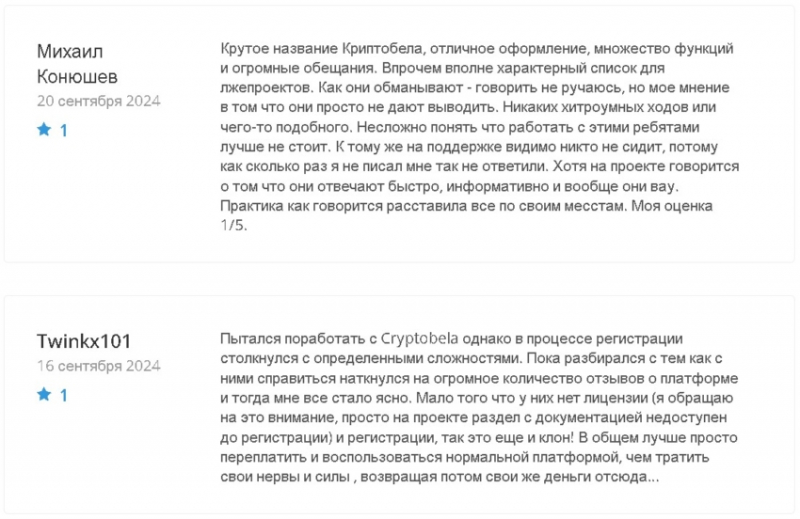 Отзывы о криптобирже Cryptobela, обзор мошеннического сервиса. Как вернуть деньги?