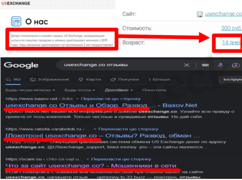 USEXCHANGE (usexchange.co) обменник жуликов!